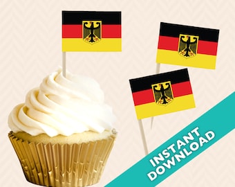 German Flag Toothpick Party Decoration - Germany Party Theme