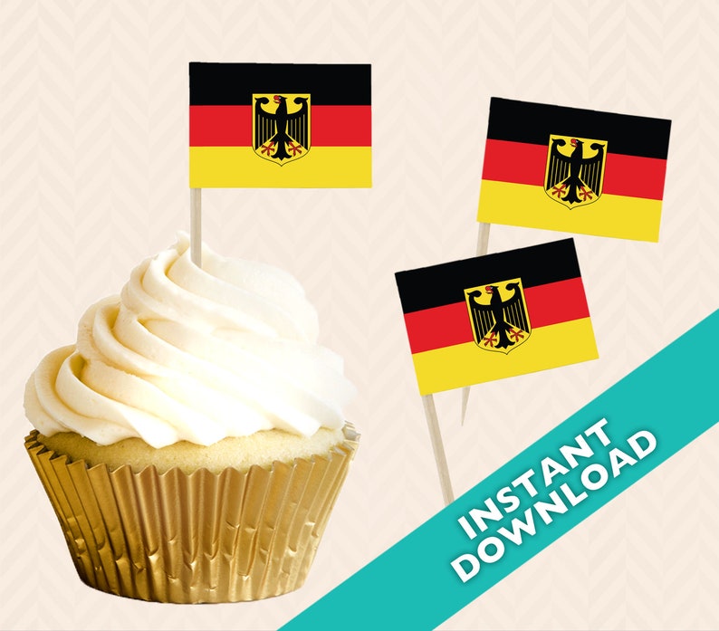 German Flag Toothpick Party Decoration Germany Party Theme image 1