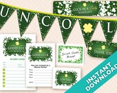 St. Patrick's Day Deluxe Bunco Set, Printable DIY Irish Bunco Set