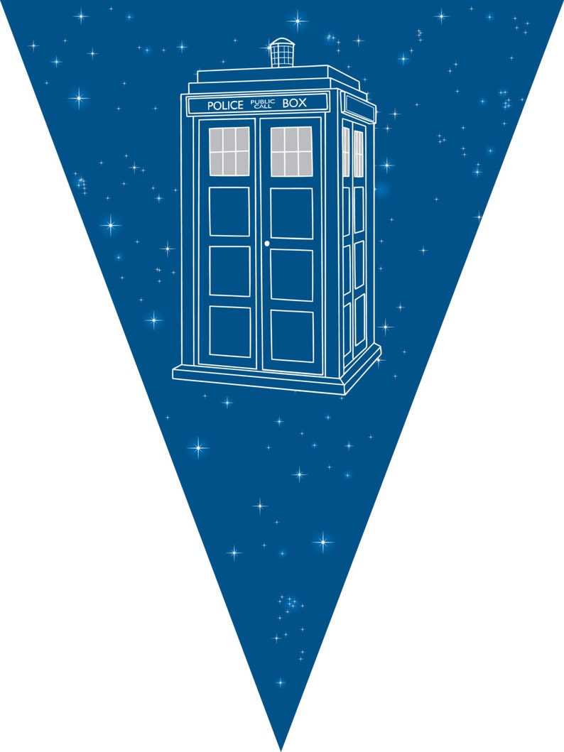 Doctor Who Tardis Printable Banner PDF image 4