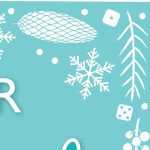 Winter Wonderland Bunco Theme Scorecard and Table Marker Set image 6