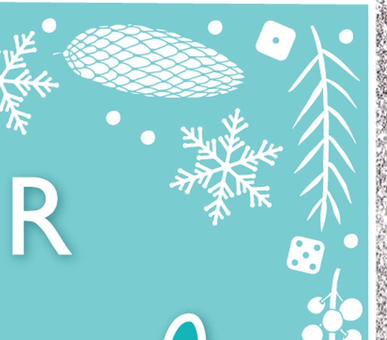 Winter Wonderland Bunco Theme Scorecard and Table Marker Set image 6