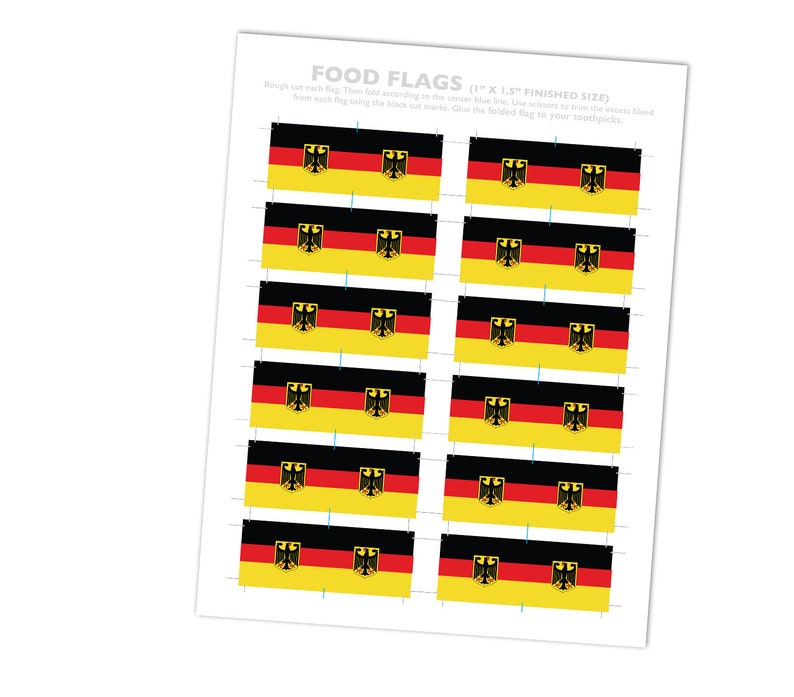 German Flag Toothpick Party Decoration Germany Party Theme image 2