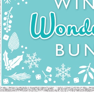 Winter Wonderland Bunco Theme Scorecard and Table Marker Set image 2