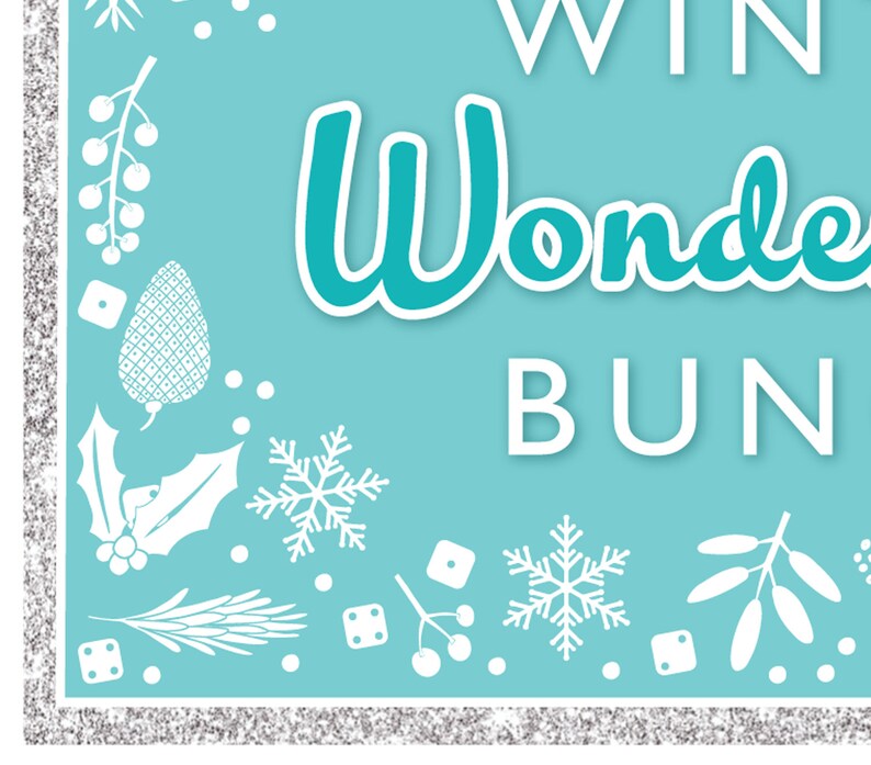 Winter Wonderland Bunco Theme Scorecard and Table Marker Set image 2