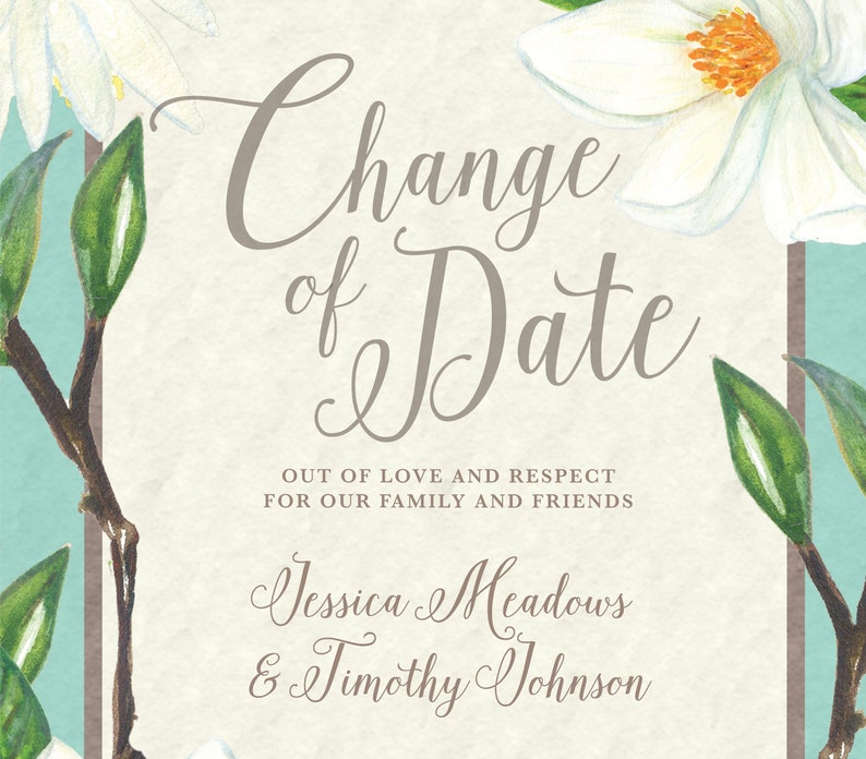 Wedding Change of Date Card Let guests know that your plans have changed image 4