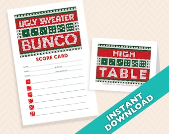 Ugly Sweater Christmas Bunco Set - Ugly Holiday Sweater Bunko