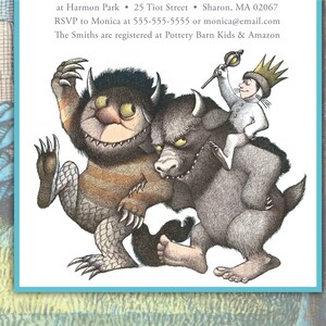 Wild Thing Baby Shower Invitation Design Where the wild things are image 3