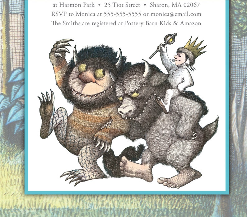 Wild Thing Baby Shower Invitation Design Where the wild things are image 3
