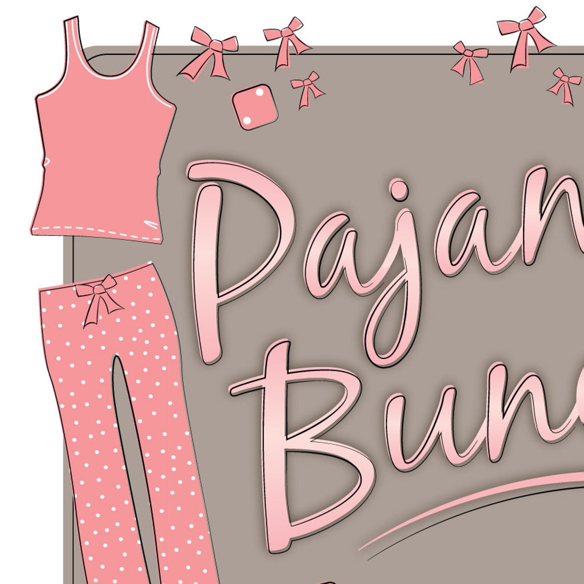 Pajama Party Bunco Theme Scorecard and Table Marker Set - Etsy