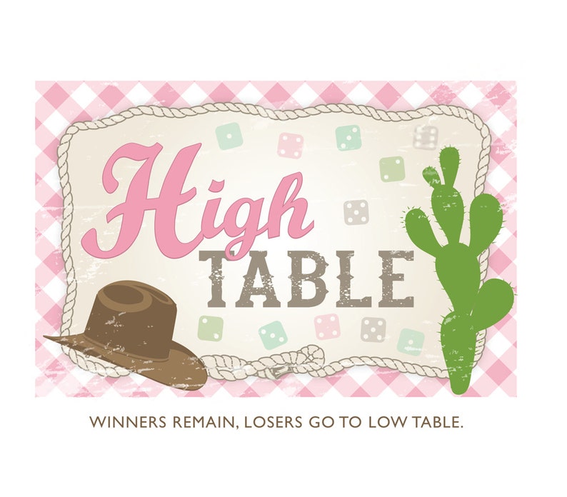 Cowgirl Bunco Theme Scorecard and Table Marker Set image 5