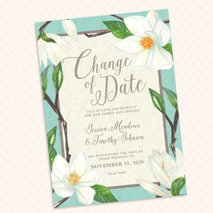 Wedding Change of Date Card Let guests know that your plans have changed image 1