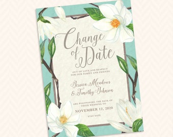 Wedding Change of Date Card - Let guests know that your plans have changed!