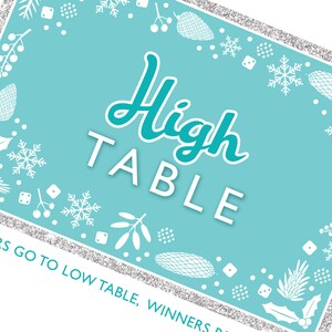 Winter Wonderland Bunco Theme Scorecard and Table Marker Set image 8