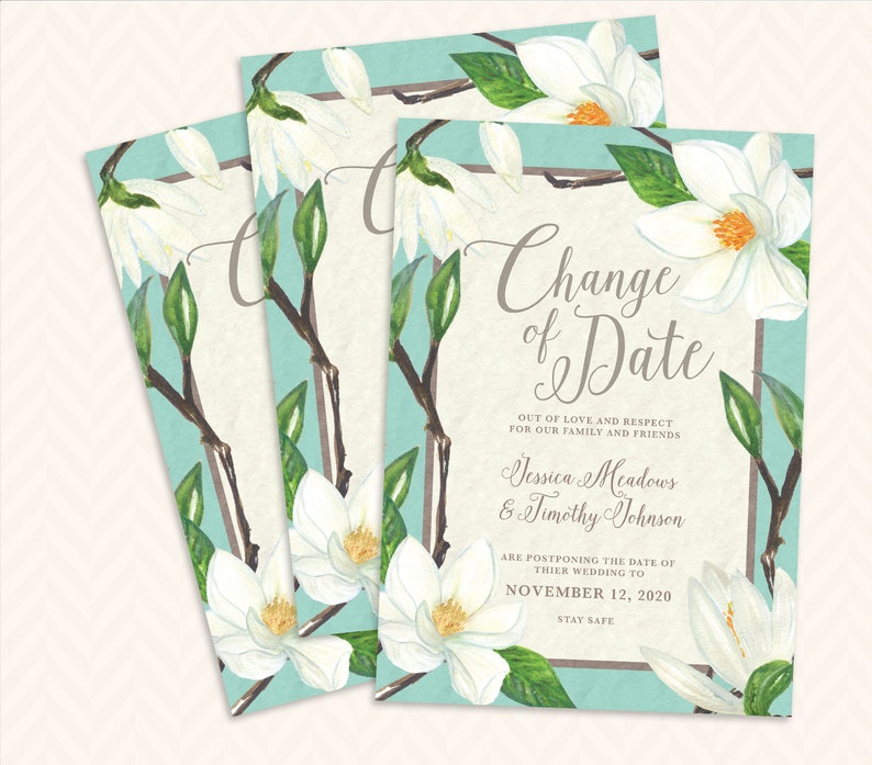 Wedding Change of Date Card Let guests know that your plans have changed image 9