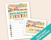 Fiesta Bunco Theme Scorecard and Table Marker Set