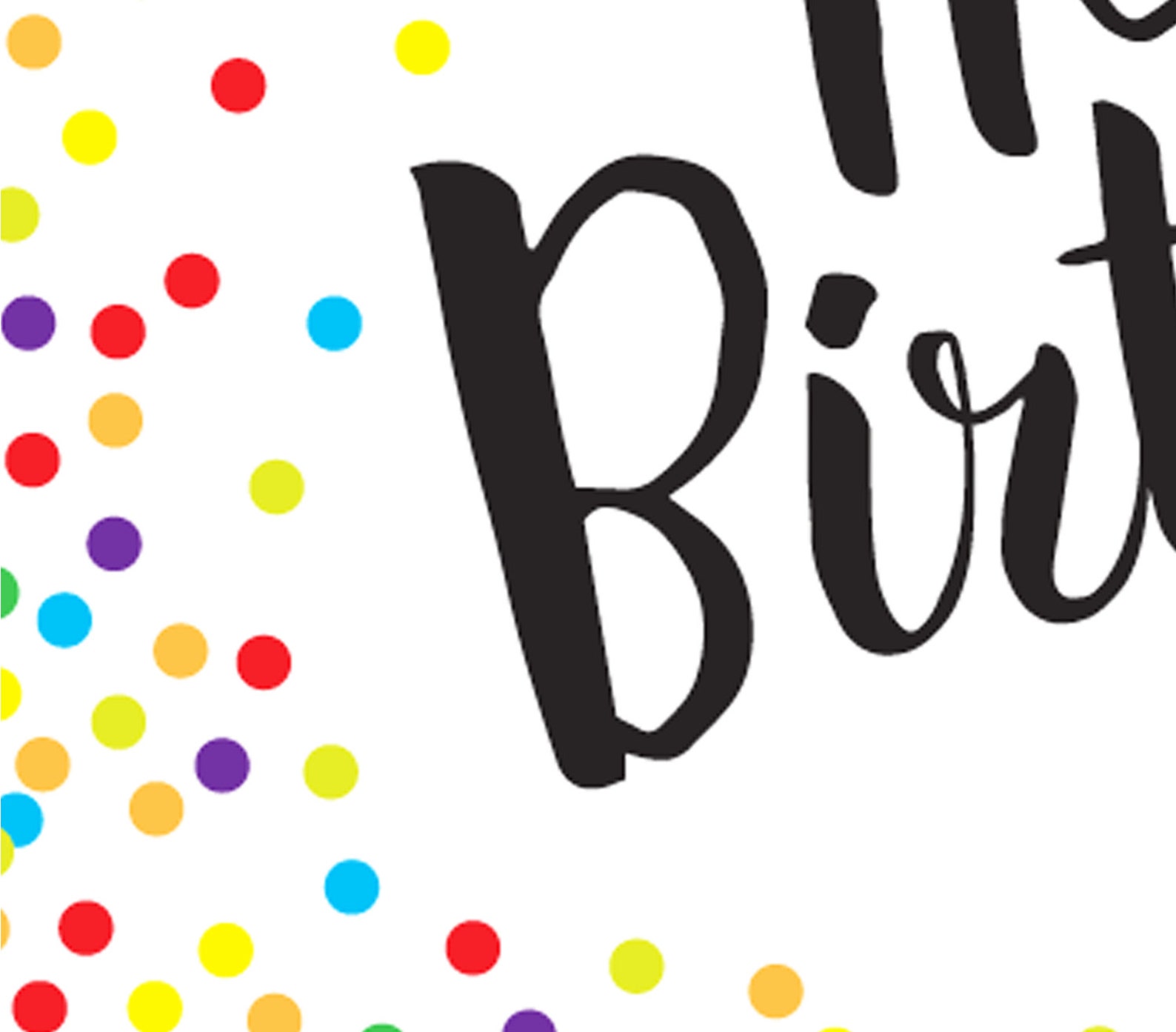 Printable Happy Birthday Confetti Card Get All 3 Sizes - Etsy
