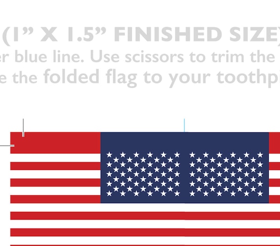 American Flag Toothpick Party Decoration Food Flag DIY - Etsy