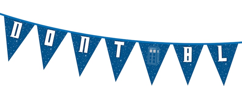 Doctor Who Tardis Printable Banner PDF image 2