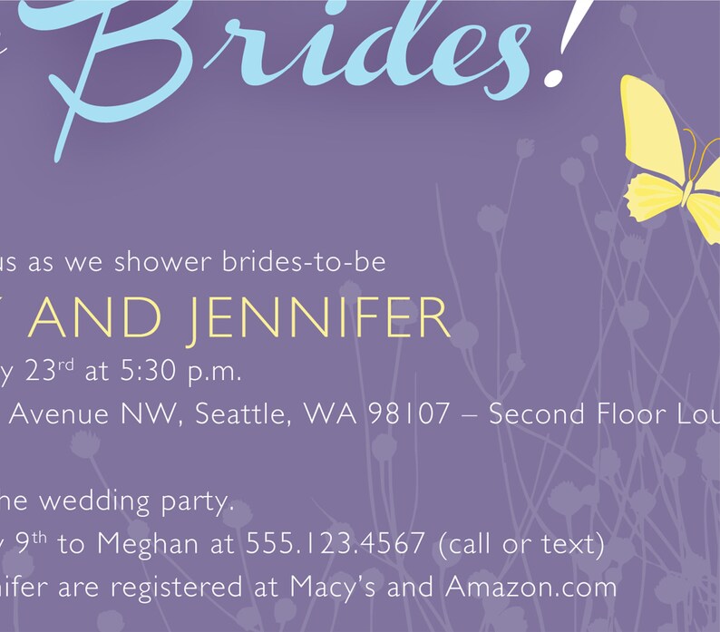 Lesbian Bridal Shower Invitation Design Gay Wedding Custom - Etsy