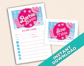 Barbie Movie Bunco Game Set: Scorecards & Table Markers (Printable)