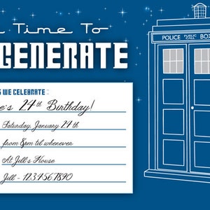 Doctor Who Printable Party Set - Etsy