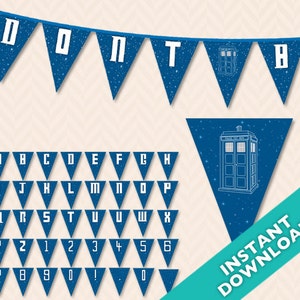 Doctor Who Tardis Printable Banner PDF image 1