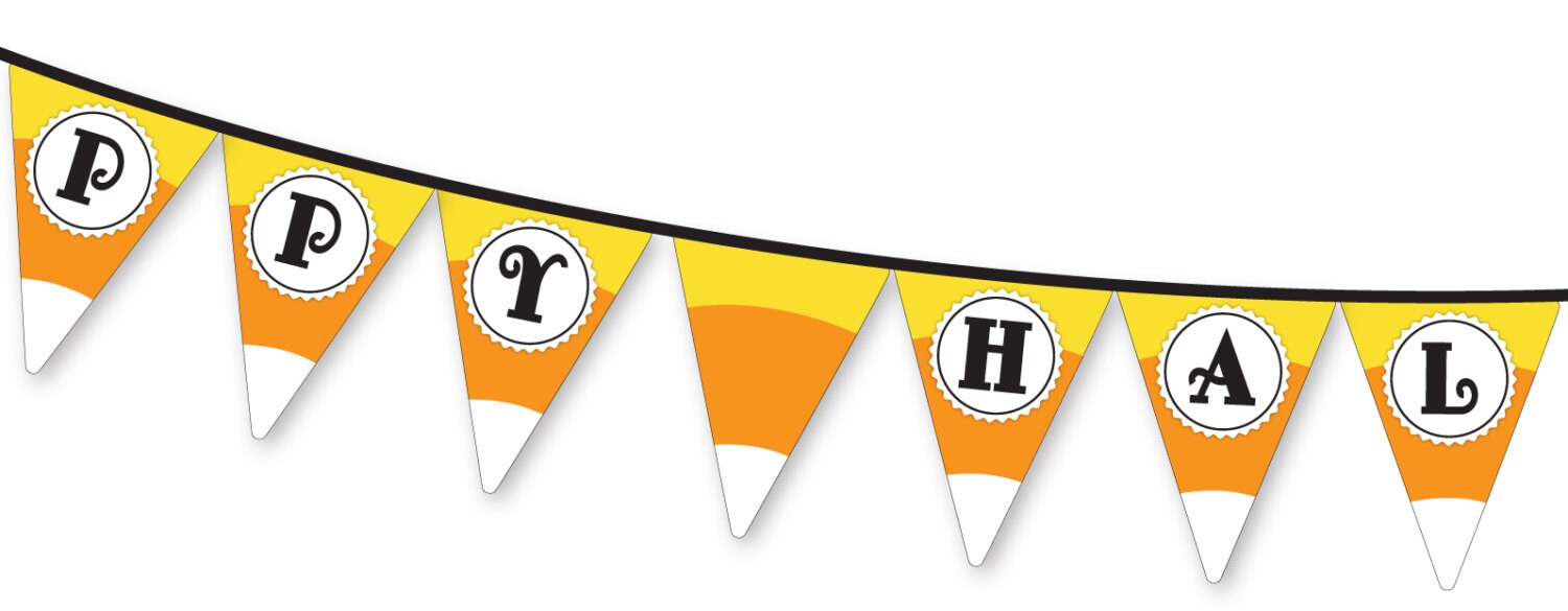 Printable Candy Corn Party Banner ... Use Again and Again for | Etsy