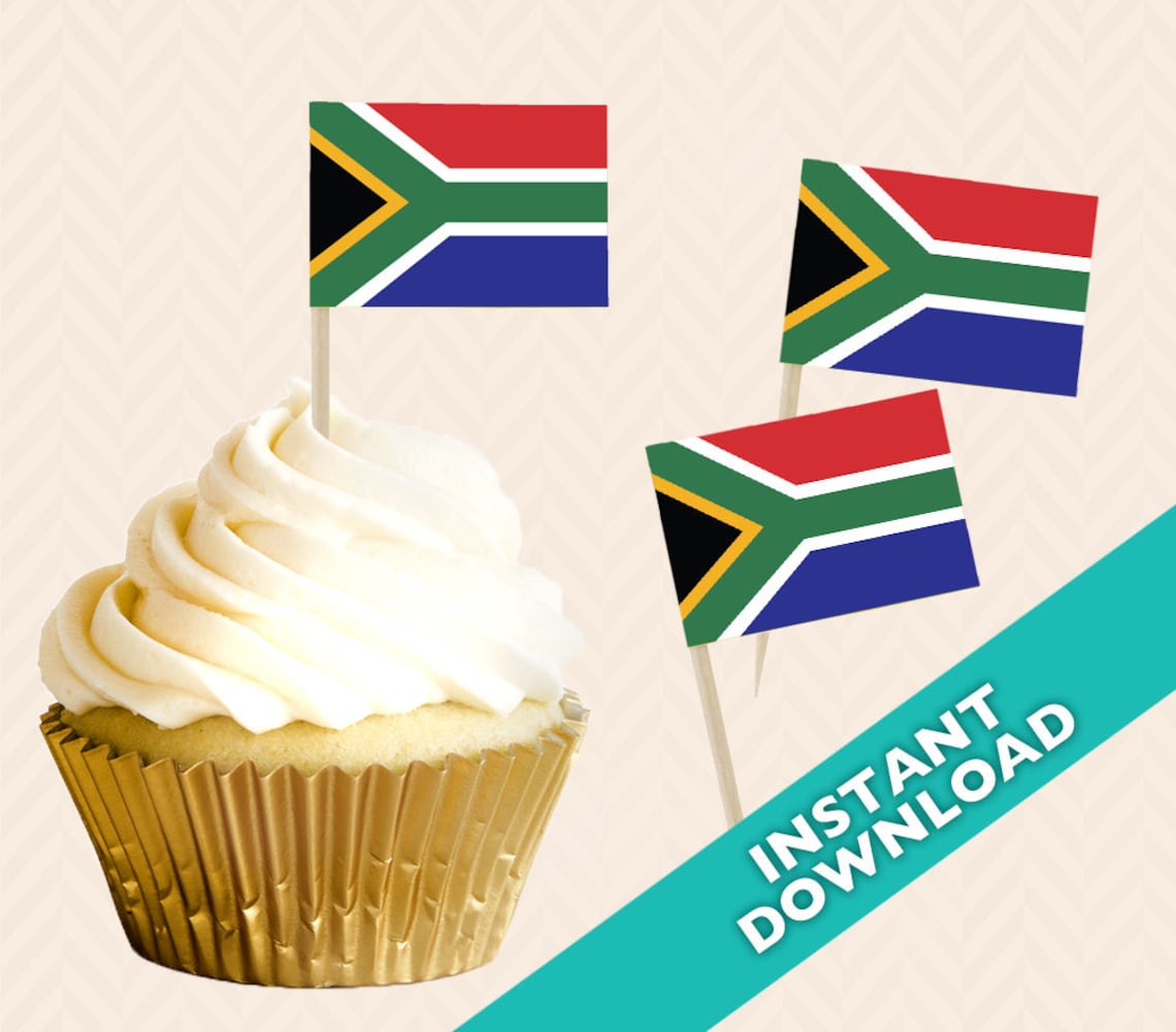 South Africa Flag Toothpick Party Decoration - South African Party Food ...