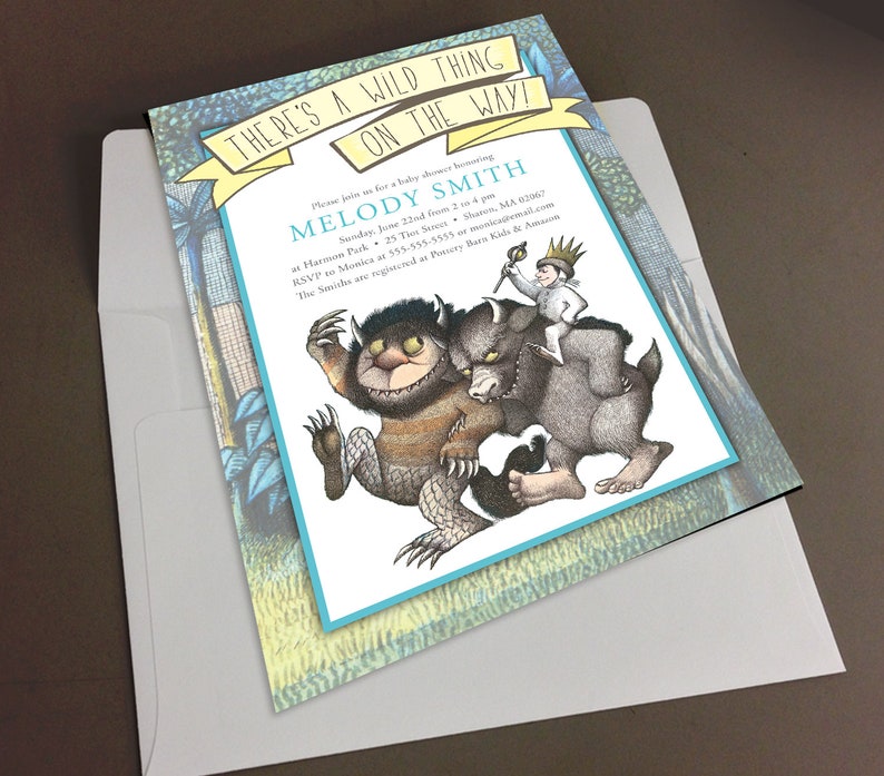 Wild Thing Baby Shower Invitation Design Where the wild things are image 7