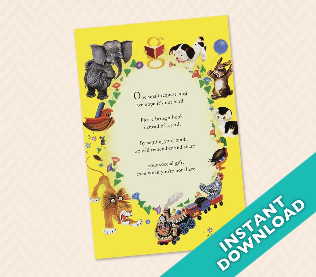 Amazon.com : Muruseni Golden Leaves Baby Book Request Sign