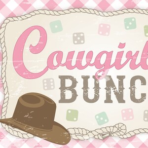 Cowgirl Bunco Theme Scorecard and Table Marker Set image 2