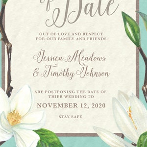 Wedding Change of Date Card Let guests know that your plans have changed image 5