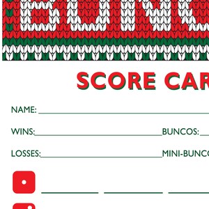 Ugly Sweater Christmas Bunco Set Ugly Holiday Sweater Bunko image 4