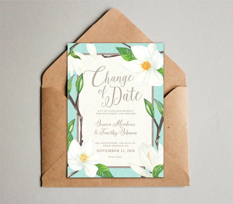 Wedding Change of Date Card Let guests know that your plans have changed image 2