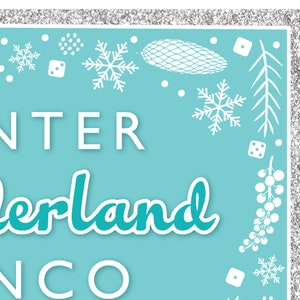 Winter Wonderland Bunco Theme Scorecard and Table Marker Set image 3
