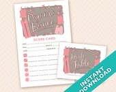 Pajama Party Bunco Theme Scorecard and Table Marker Set
