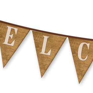 DIY Printable Burlap Pattern Banner ... Use again and again for every event image 2