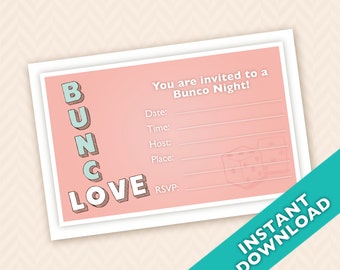 Valentines Day  Bunco Invitation