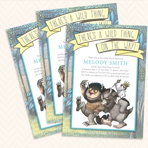 Wild Thing Baby Shower Invitation Design Where the wild things are image 8