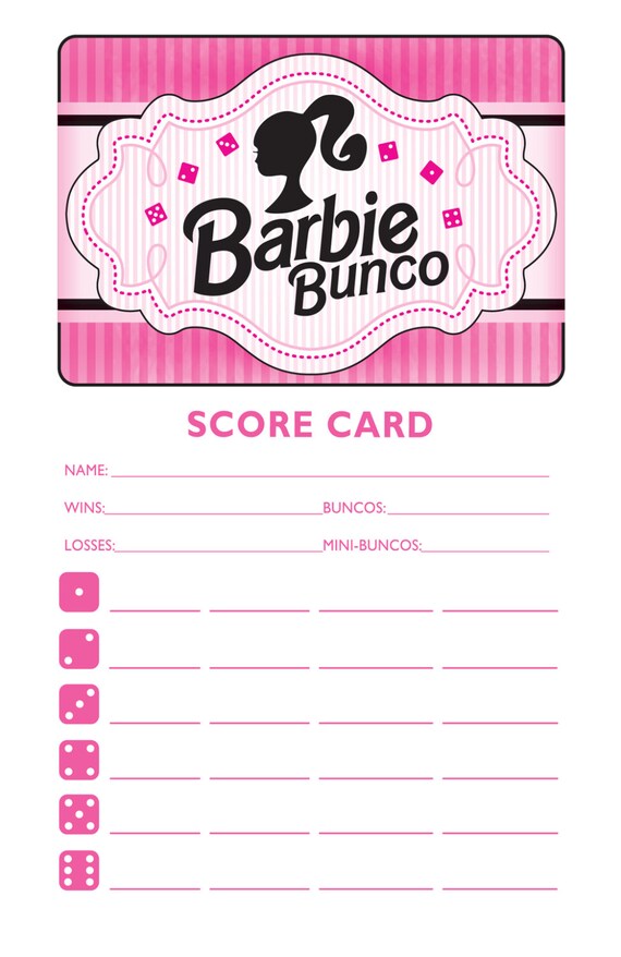barbie bunco game set
