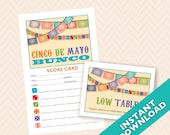 Cinco De Mayo Bunco Theme Scorecard and Table Marker Set