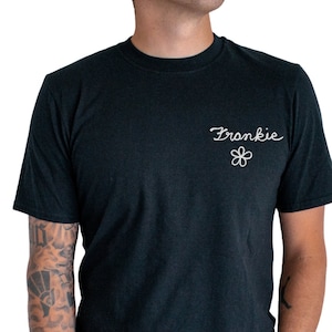 Custom Men&#39;s Shirt with Personalized Embroidery. Personalized Gift for Him. Mens Custom Shirt. Embroidered T Shirt with Vintage Lettering