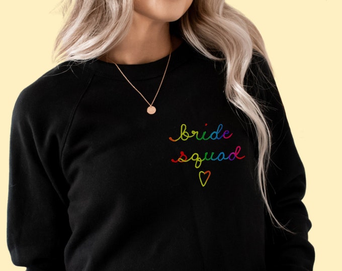 Custom Embroidered Sweatshirt. Personalized Gift for Women. Custom Crewneck Sweater. Personalized Bridesmaid Pullover. Fall Outfits