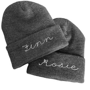 Personalized Beanie Embroidery Beanie Custom Embroidered Beanie Custom Beanie Personalized Embroidered Beanie for Adults Customized Beanie Charcoal