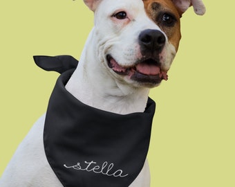 Custom Dog Bandana Personalized Dog Bandana Embroidered Dog Bandana Custom Bandana Embroidered Handkerchief Bandana Chainstitch Bandana