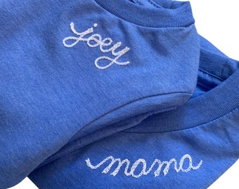 Kids Name T-shirt. Custom Embroidered Shirts. Personalized Girl Name Tee. Toddler Shirt with Name Embroidery for Girl and Boy.