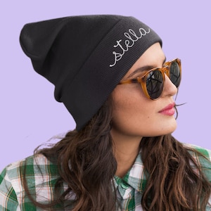 Custom Embroidered Beanie Embroidery Beanie Personalized Beanie Custom Beanie Customized Winter Hat Custom Beanies Customized Beanie Womens