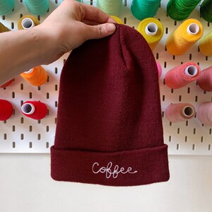 Personalized Beanie Embroidery Beanie Custom Embroidered Beanie Custom Beanie Personalized Embroidered Beanie for Adults Customized Beanie Maroon