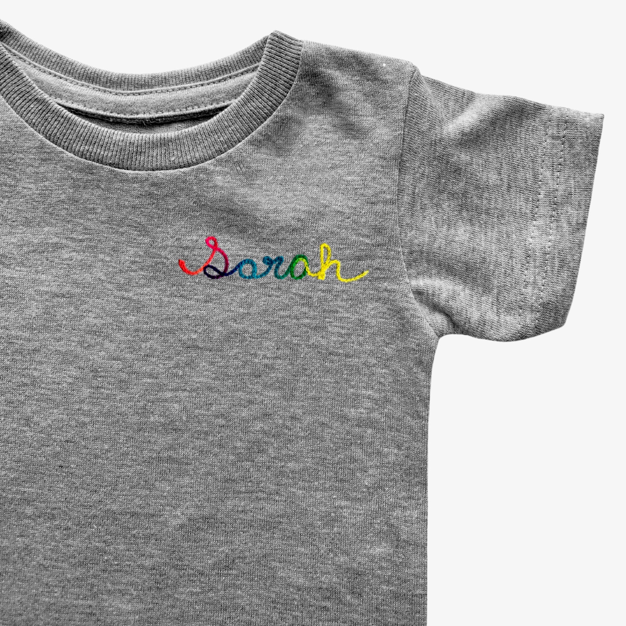 Kids Name T-shirt. Custom Embroidered Shirts. Personalized Girl